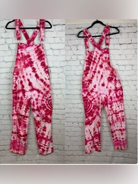 One of a Kind Ice Tie Dyed Kancan Overalls